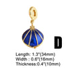 Wholesale Jewelry Simple Geometric Copper Fruit Strawberry Paris Tower Pendant Bracelet Electroplated