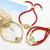 Wholesale Jewelry Simple Geometric Copper 18K Gold Plated Pendant Bracelet