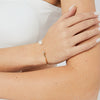 Wholesale Jewelry Simple Geometric Copper 18K Gold Plated Round Bead Opening Bracelet