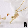 Wholesale Jewelry Simple Geometric Copper Rose Pendant Necklace With Box Chain And Electroplating For Boys And Girls