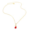 Wholesale Jewelry Simple Geometric Copper Rose Pendant Necklace With Box Chain And Electroplating For Boys And Girls