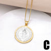 Wholesale Jewelry Simple Geometric Cross Pendant Necklace Copper Gold Plated O Shaped Chain