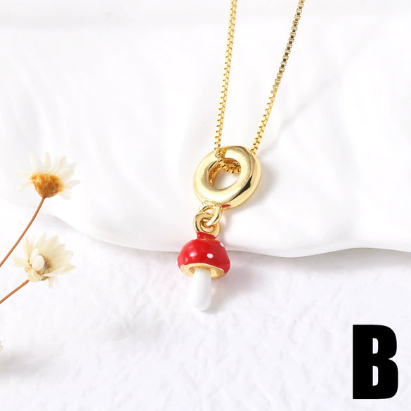 Wholesale Jewelry Simple Geometric Fish Tail Pendant Necklace Copper Gold Plated Ochain