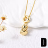 Wholesale Jewelry Simple Geometric Fish Tail Pendant Necklace Copper Gold Plated Ochain