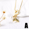 Wholesale Jewelry Simple Geometric Fish Tail Pendant Necklace Copper Gold Plated Ochain