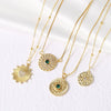 Wholesale Jewelry Simple Geometric Heart Shape Copper Gold Plated Pendant Necklace Box Chain