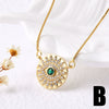 Wholesale Jewelry Simple Geometric Heart Shape Copper Gold Plated Pendant Necklace Box Chain