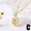 Wholesale Jewelry Simple Geometric Heart Shape Copper Gold Plated Pendant Necklace Box Chain
