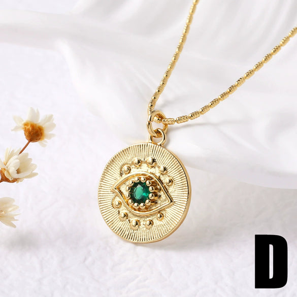 Wholesale Jewelry Simple Geometric Heart Shape Copper Gold Plated Pendant Necklace Box Chain