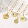 Wholesale Jewelry Simple Geometric Heart Shape Copper Gold Plated Pendant Necklace Box Chain