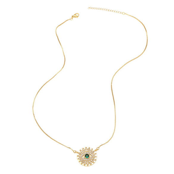Wholesale Jewelry Simple Geometric Heart Shape Copper Gold Plated Pendant Necklace Box Chain