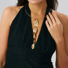 Wholesale Jewelry Simple Geometric Iron Splicing Tassel Yshaped Snake Bone Chain Necklace With Electroplating