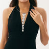 Wholesale Jewelry Simple Geometric Iron Splicing Tassel Yshaped Snake Bone Chain Necklace With Electroplating