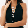 Wholesale Jewelry Simple Geometric Iron Splicing Tassel Yshaped Snake Bone Chain Necklace With Electroplating