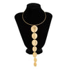 Wholesale Jewelry Simple Geometric Iron Splicing Tassel Yshaped Snake Bone Chain Necklace With Electroplating
