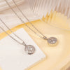 Wholesale Jewelry Simple Geometric Mixed Gemstone Setting Copper Pendant O Word Chain Electroplating Women's Necklace