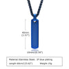 Wholesale Jewelry Simple Geometric Rectangular Stainless Steel And Titanium Steel Pendant Necklace With Lettering For Men