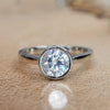 Wholesale Jewelry Simple Geometric Round Copper Ring With Electroplating For Women