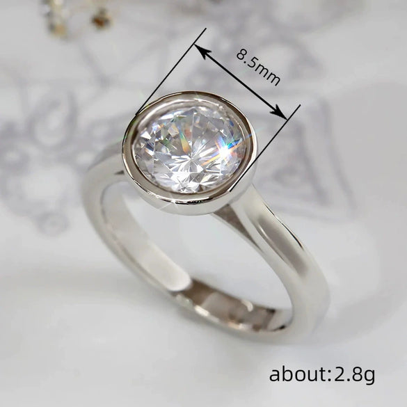 Wholesale Jewelry Simple Geometric Round Copper Ring With Electroplating For Women