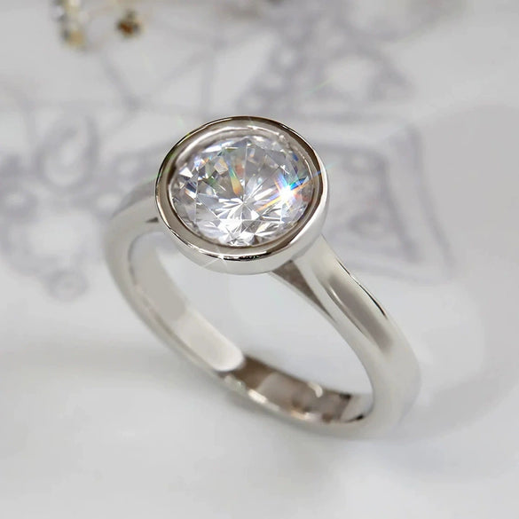 Wholesale Jewelry Simple Geometric Round Copper Ring With Electroplating For Women