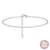 Wholesale Jewelry Simple Geometric S925 Sterling Silver Anklet