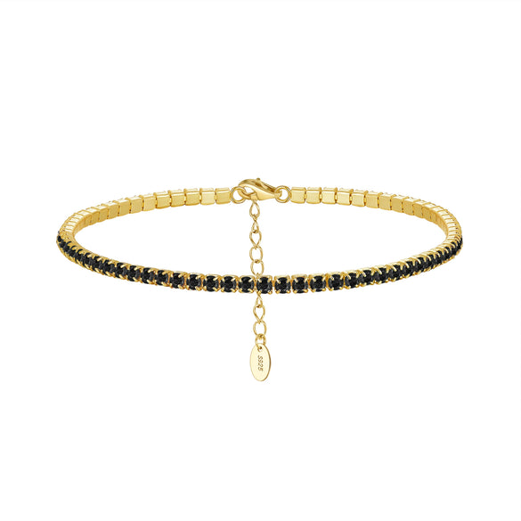 Wholesale Jewelry Simple Geometric S925 Sterling Silver Gold Plated Adjustable Bracelet