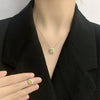Wholesale Jewelry Simple Geometric Style S925 Sterling Silver Yellow Diamond Twopiece Set For Women With Ochain
