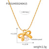 Wholesale Jewelry Simple Geometric 316L Stainless Steel Goldplated Pendant Necklace