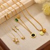Wholesale Jewelry Simple Geometric 316L Stainless Steel Goldplated Pendant Necklace