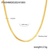 Wholesale Jewelry Simple Geometric 316L Stainless Steel Ochain Necklace With Round Pendant Inlaid With Color Shells And Electroplating Design