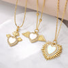 Wholesale Jewelry Simple Heart Copper Pendant Necklace With Gold Plated Electroplating And Bamboo Chain For Women
