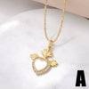 Wholesale Jewelry Simple Heart Copper Pendant Necklace With Gold Plated Electroplating And Bamboo Chain For Women