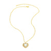 Wholesale Jewelry Simple Heart Copper Pendant Necklace With Gold Plated Electroplating And Bamboo Chain For Women