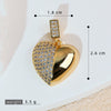 Wholesale Jewelry Simple Heart Shape Copper Electroplated Microinlaid Zircon Single Pendant Necklace For Women