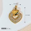 Wholesale Jewelry Simple Heart Shape Copper Electroplated Microinlaid Zircon Single Pendant Necklace For Women