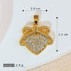 Wholesale Jewelry Simple Heart Shape Copper Electroplated Microinlaid Zircon Single Pendant Necklace For Women