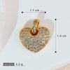Wholesale Jewelry Simple Heart Shape Copper Electroplated Microinlaid Zircon Single Pendant Necklace For Women