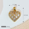 Wholesale Jewelry Simple Heart Shape Copper Electroplated Microinlaid Zircon Single Pendant Necklace For Women