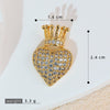 Wholesale Jewelry Simple Heart Shape Copper Electroplated Microinlaid Zircon Single Pendant Necklace For Women