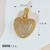 Wholesale Jewelry Simple Heart Shape Copper Electroplated Microinlaid Zircon Single Pendant Necklace For Women
