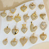 Wholesale Jewelry Simple Heart Shape Copper Electroplated Microinlaid Zircon Single Pendant Necklace For Women