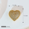 Wholesale Jewelry Simple Heart Shape Copper Electroplated Microinlaid Zircon Single Pendant Necklace For Women