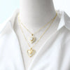Wholesale Jewelry Simple Heart Shape Copper Goldplated Pendant Necklace