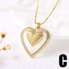 Wholesale Jewelry Simple Heart Shape Copper Goldplated Pendant Necklace