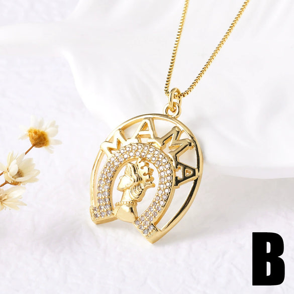 Wholesale Jewelry Simple Heart Shape Copper Necklace With Electroplating For Women
