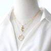 Wholesale Jewelry Simple Heart Shape Copper Necklace With Electroplating For Women