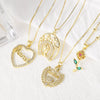 Wholesale Jewelry Simple Heart Shape Copper Necklace With Electroplating For Women