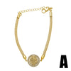 Wholesale Jewelry Simple Heart Shape Copper Pendant Bracelet With Electroplating For Unisex