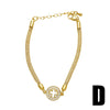 Wholesale Jewelry Simple Heart Shape Copper Pendant Bracelet With Electroplating For Unisex