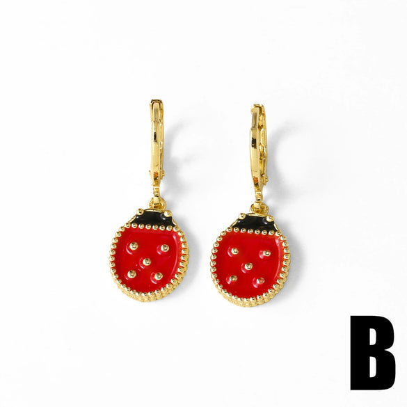 Wholesale Jewelry Simple Heart Shape Copper Pendant Earrings With Electroplating